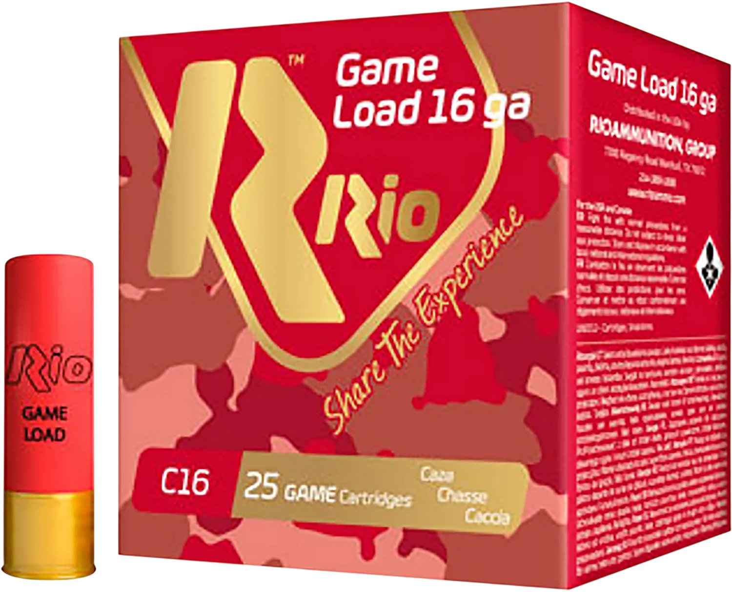 Rio Ammunition RCHV168 16Ga 2.75" 1 1/8oz 8Shot 25/Box - Rio Ammunition