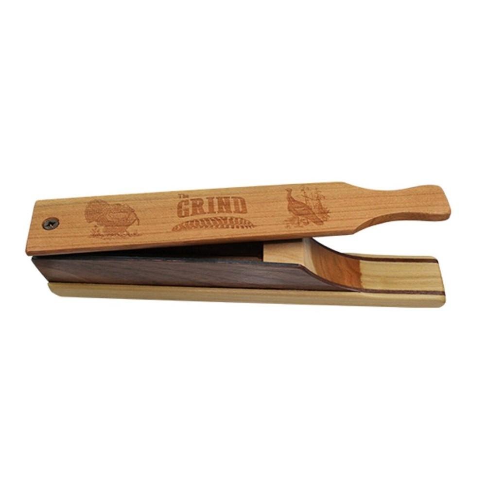 The Grind TG8871 Old Wet Hen Turkey Call, All-Weather, Cherry/Walnut/Poplar
