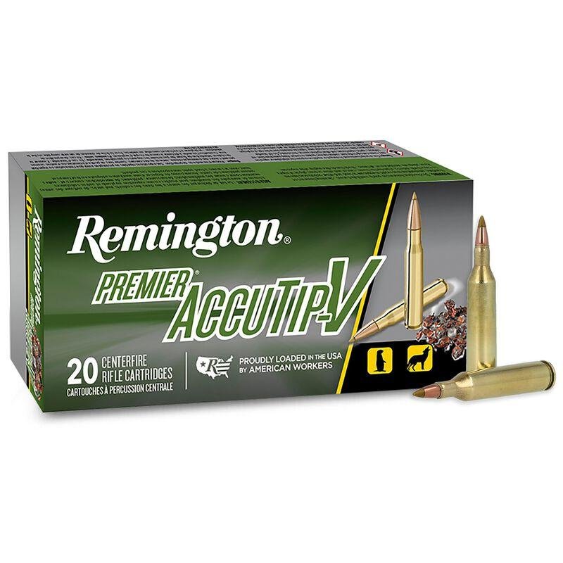 Remington Premier AccuTip 17 Remington, 20-Grain AccuTip-V Centerfire Rifle Ammo, 20 Rounds
