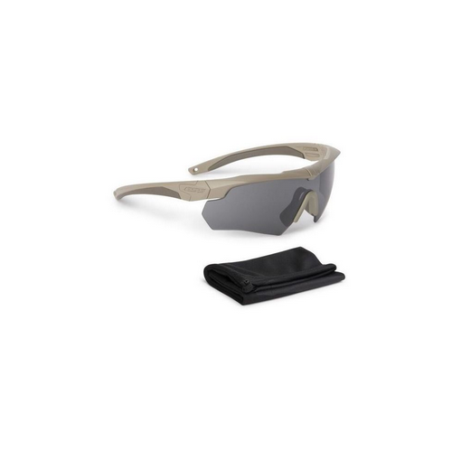 ESS Crossbow One Anti-Fog Eyeshield-Tan w Smoke Gray Lens
