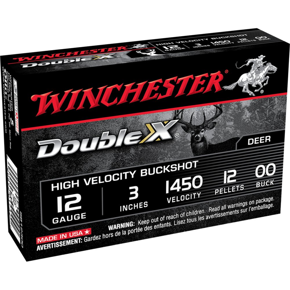 Winchester Double X SB12300 12 Gauge 3 in 00 Buck 12 Pellets 1450 fps - Winchester - LEAD