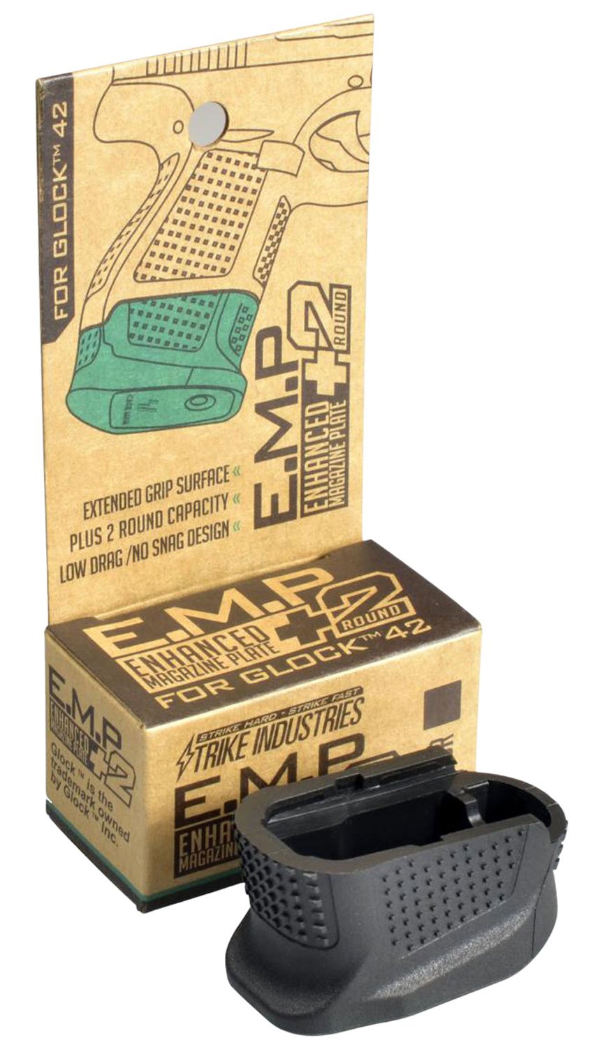 Buy Strike Industries SI-EMP-G42-BK Enhanced Magazine Plate Glock 42 +2 Black online