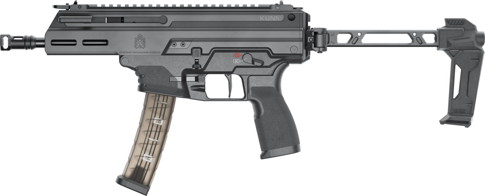 Springfield Armory KN90640B-FSA Kuna 40 S&W 30 + 1 Melonite Pic Rail End Plate Roller-Delayed Op System M-LOK Handguard 