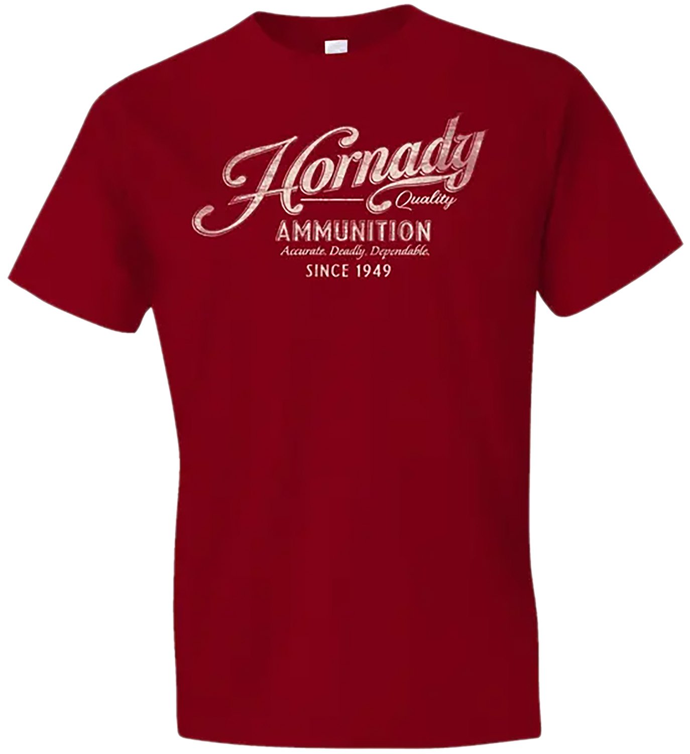 Hornady 31873 Vintage Script Red Cotton Semi-Fitted Large Shirt - HDESIGN - SEMI-FITTED