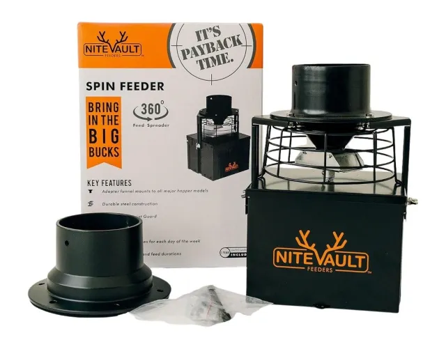 NITE 605258728241 Vault Spin Feeder 15.2 x 9.4 x 11.2 In - NITE