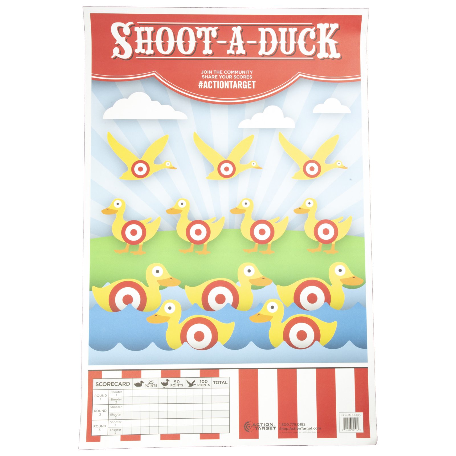 Buy Action Target GSCARDUCK100 Shoot-A-Duck Paper Target 23"x35" 100 Pack online