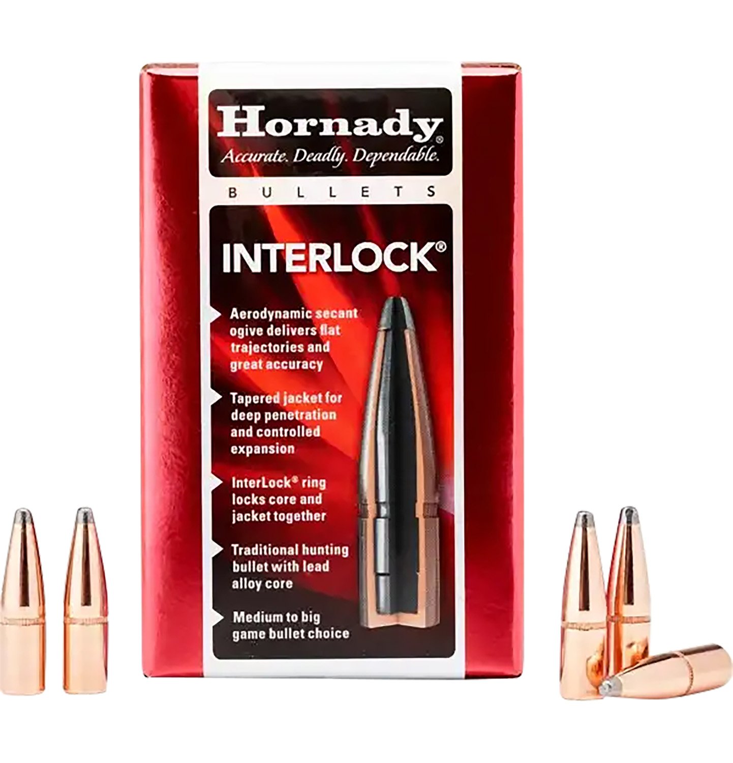 Hornady 3140 InterLock Hunting 7.62mm .310 123 gr Soft Point (SP) - Horn Hunter - .310