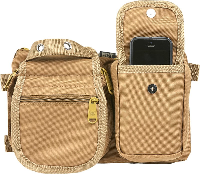 Bulldog BDT403T Deluxe Satchel Go Bag/Waist Pack Tan - Bulldog