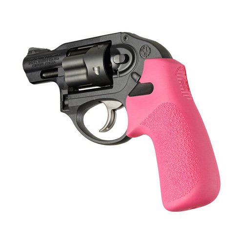 Hogue Rubber Tamer Grip Pink Ruger LCR LCRx No Finger Grooves