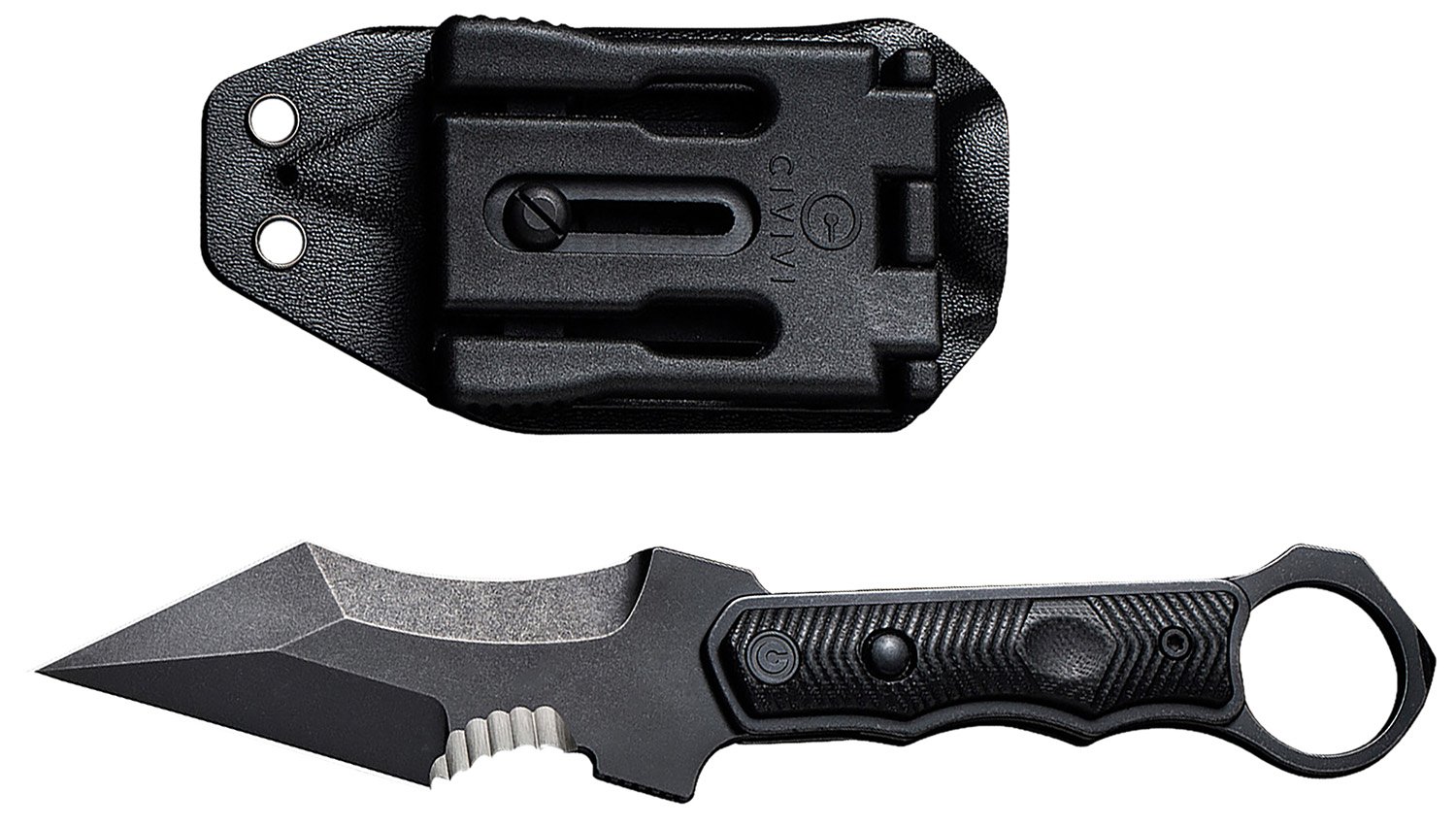 Civivi Orthrus C20037B1 3.76" Black G-10 Stonewash Knife - CIVIVI - KARAMBIT/STRAIGHT