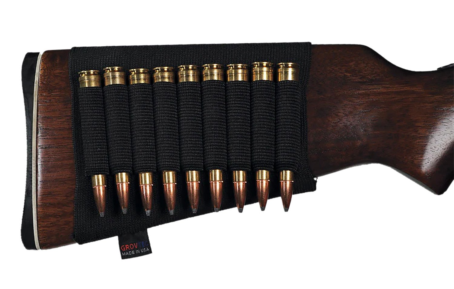Buy GrovTec 9 Shell Rifle Buttstock Ammo Holder Black online