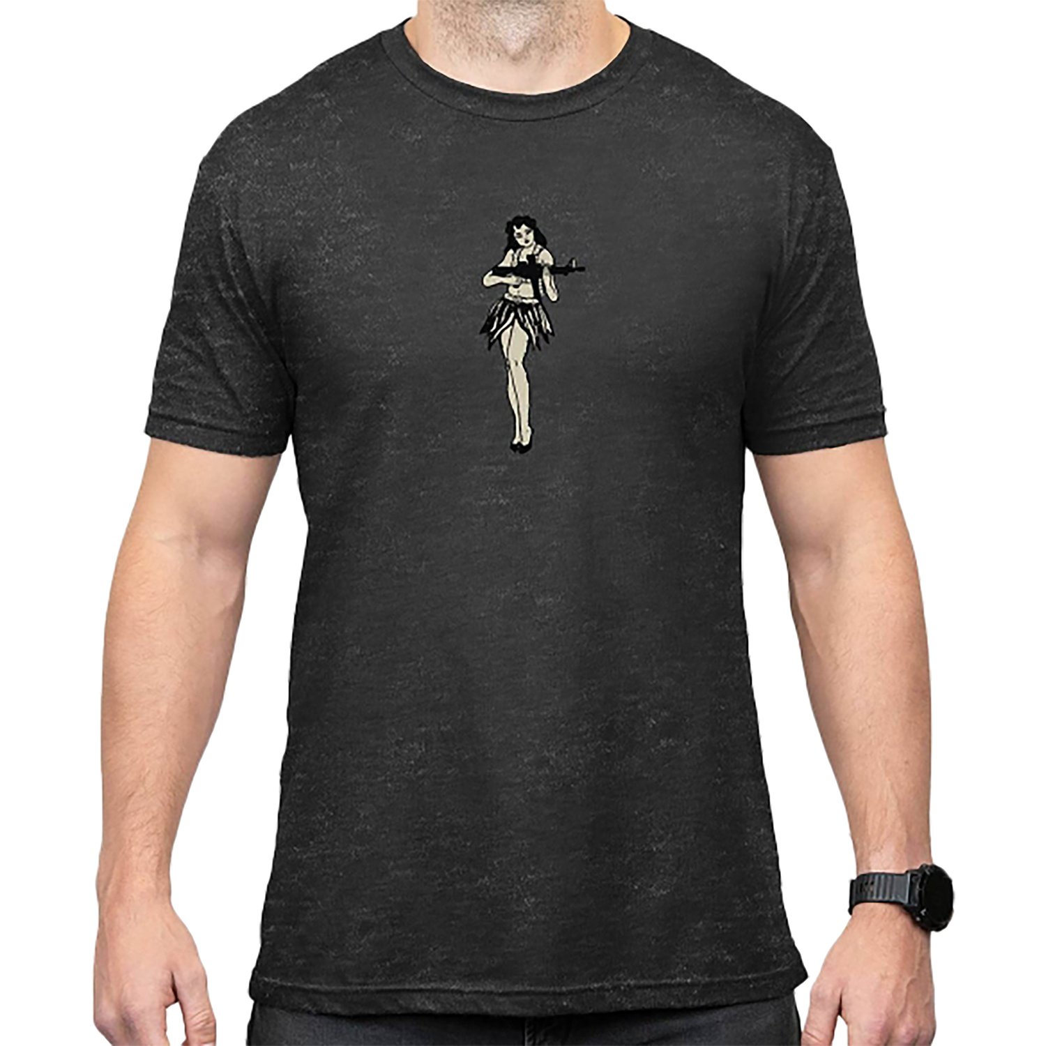 Magpul MAG1117-010-2XL Hula Girl CVC Charcoal Gray Cotton/Polyester Short Sleeve 2XL - Magpul Industries - SHORT SLEEVE