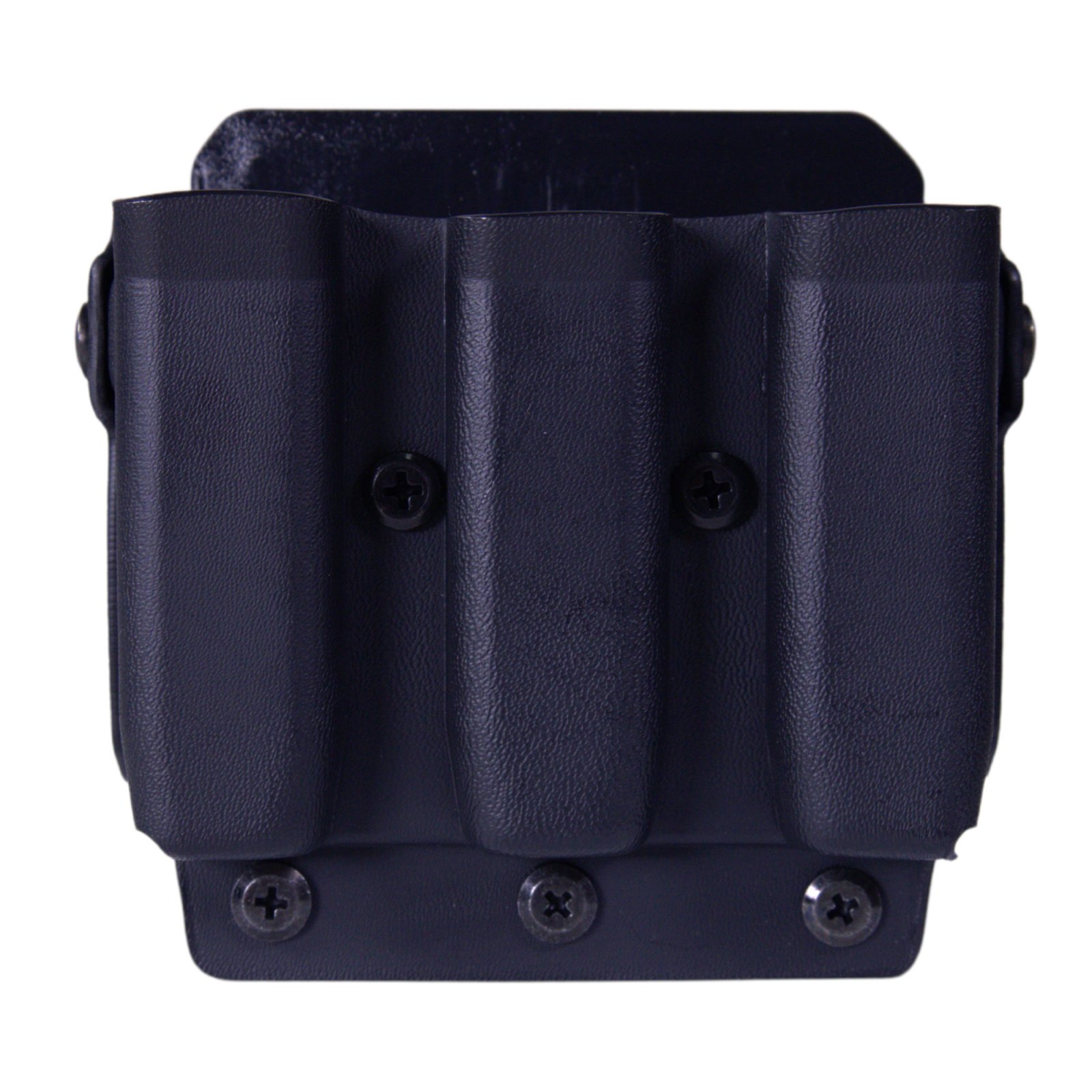 High Speed Gear 42P103BK Triple Mag Pouch, Size 1, Black, Kydex, MOLLE/Belt - High Standard