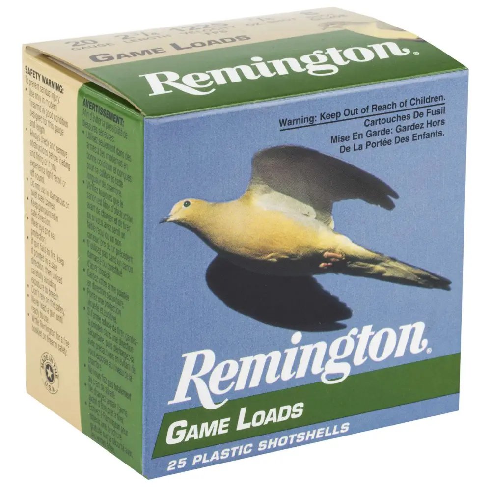 Remington 20044 20 Gauge 2.75 in 7/8 oz #8 Shot 25 Rounds Per Box