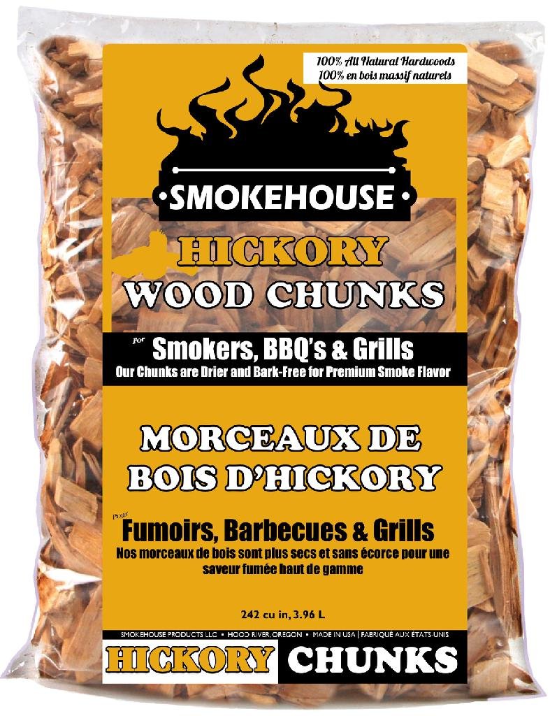 Smokehouse Hickory Natural Wood Chunks 1.75 LB 100% Natural BBQ