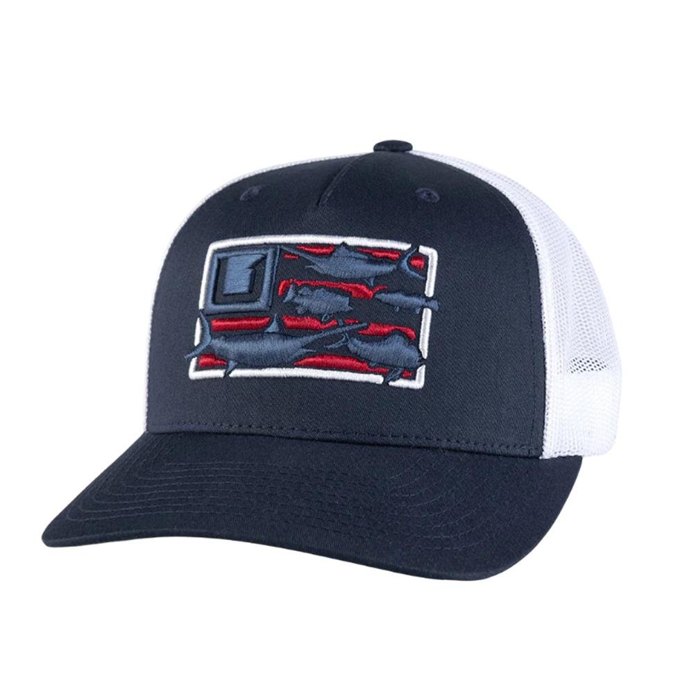 Huk Trophy Flag Trucker Hat Naval Academy - Marolina DBA HUK