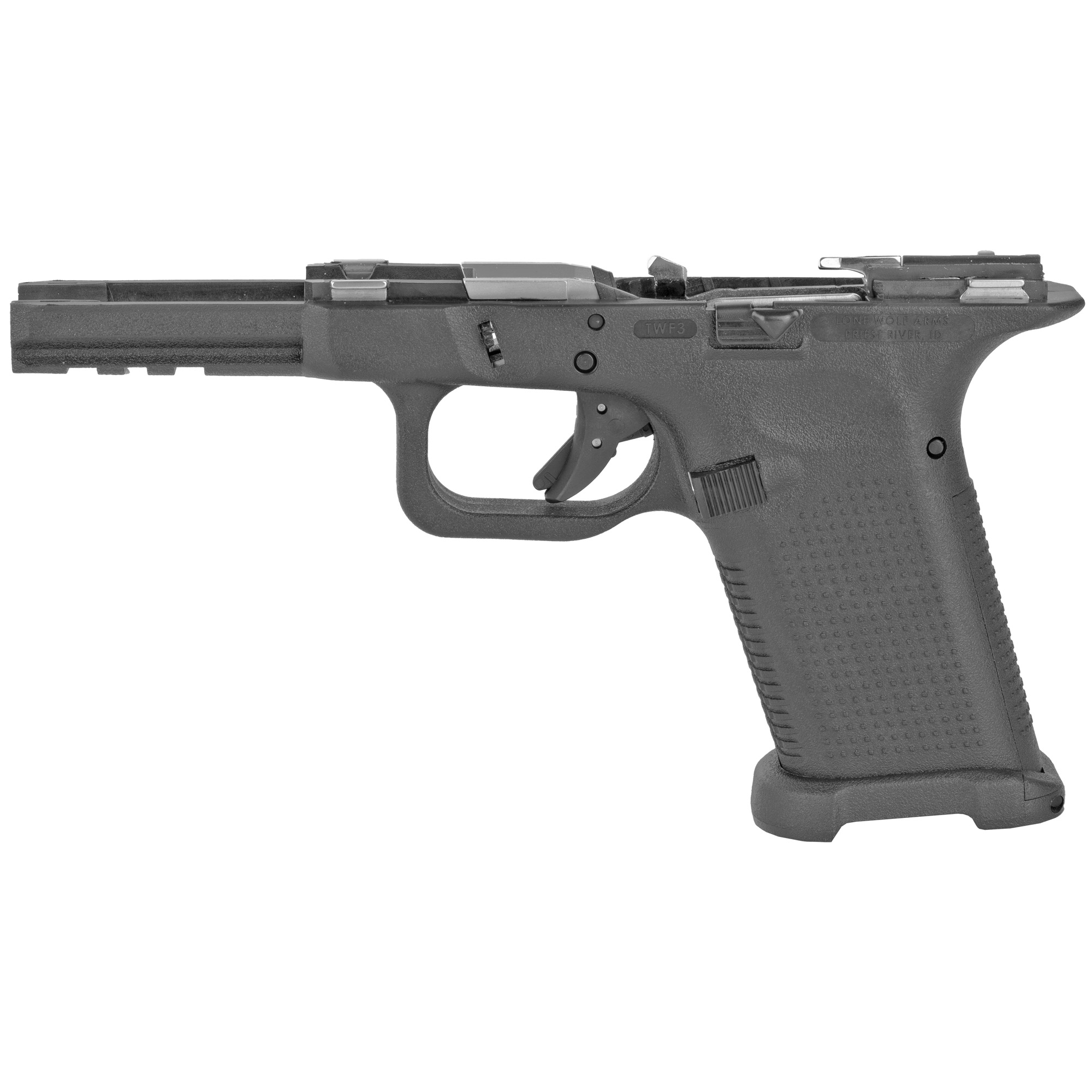 Lone Wolf LWD-TWF3-BUILT Black Textured Frame for Glock Gen 3/4 Slides