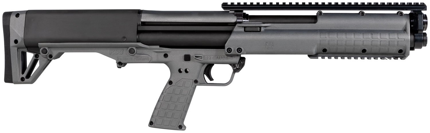 Kel-Tec KSGGY Pump 12 Gauge 18.5" 3" 12+1 Rounds Synthetic Gray Stock