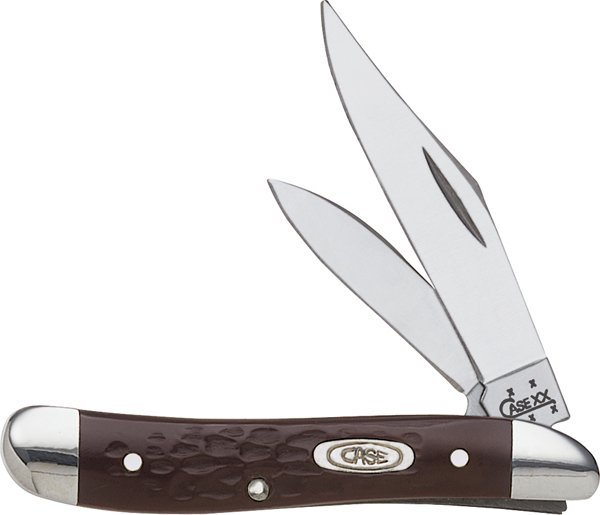 Case Medium Stockman Folding Knife 3.25 in Brown Jigged Synthetic - Case Cutlery - CLIP POINT/PEN/SHEEPSFOOT