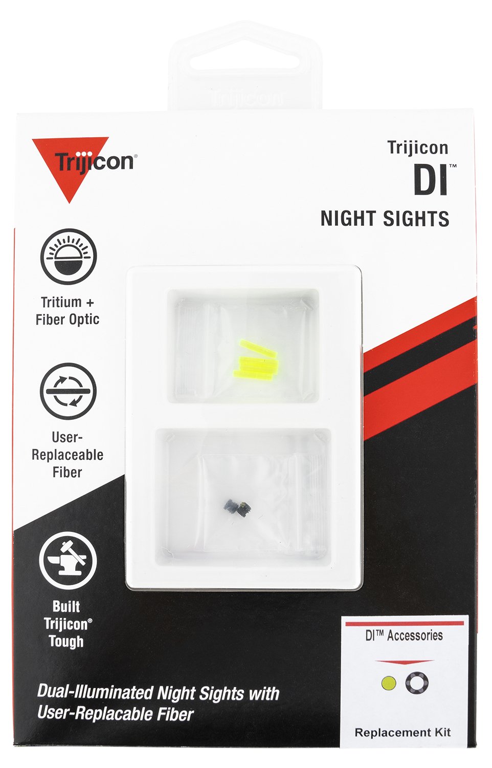 Trijicon DI Night Sight Replacement Kit Green Fiber Black Retainer