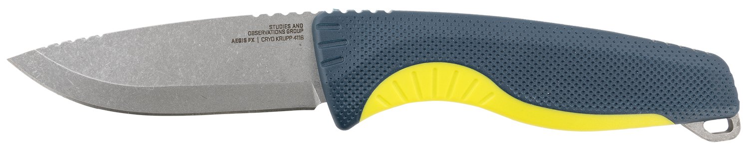 Buy SOG SOG17410141 Aegis FX 3.7" Drop Point 4116 SS Blade Indigo Handle online