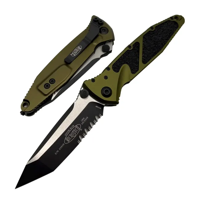 Microtech Socom Elite 161-2OD 3.98 In TNT PS Black OD Green ALU Handle