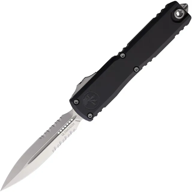 Microtech Ultratech G3 ZBP 3.55 In D/E Part Serr Stonewash Black