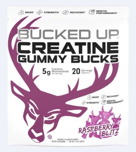 Bucked Up Creatine Gummies Raspberry Blitz 24pc pack - Bucked Up