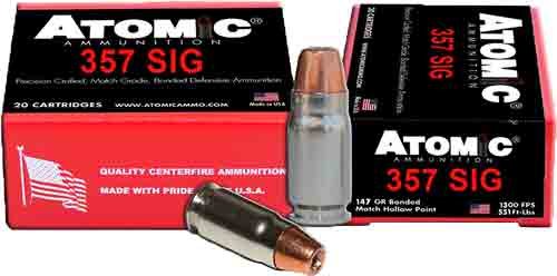 Atomic 00455 357 SIG 147GR JHP 20RD Ammunition