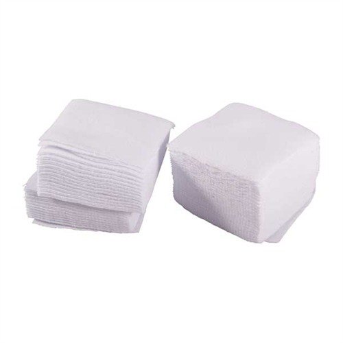 Brownells Square Cotton Flannel Patches 2.5" .35 CAL/20 Ga 100 Pack