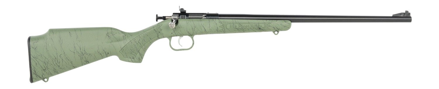 Keystone Crickett Rifle 22 LR 16.1 in. Blued/Green w/Black Web - CRICK
