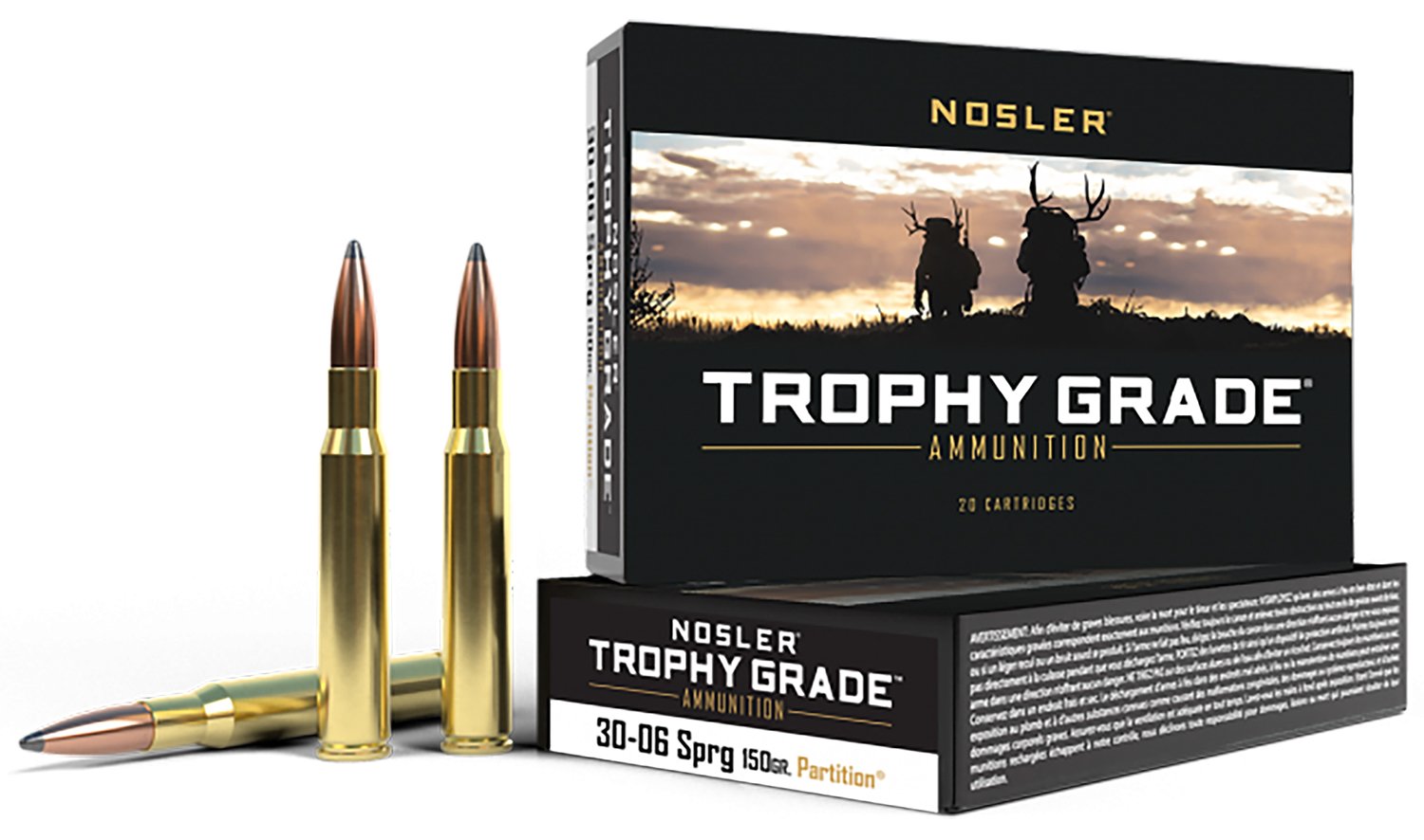 Nosler Trophy Grade .30-06 Springfield 150Gr PT 20rd Box Rifle Ammo (60055)