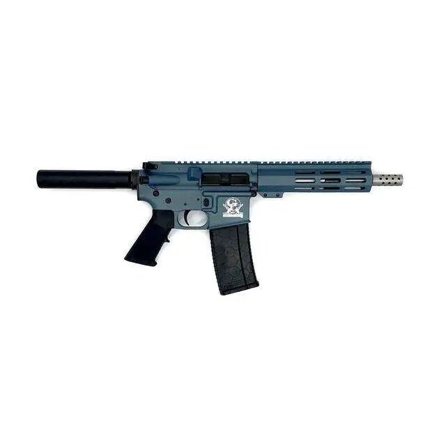 Great Lakes GL15223SSPBLU AR15 Pistol 7.5" Stainless Barrel Blue Titanium