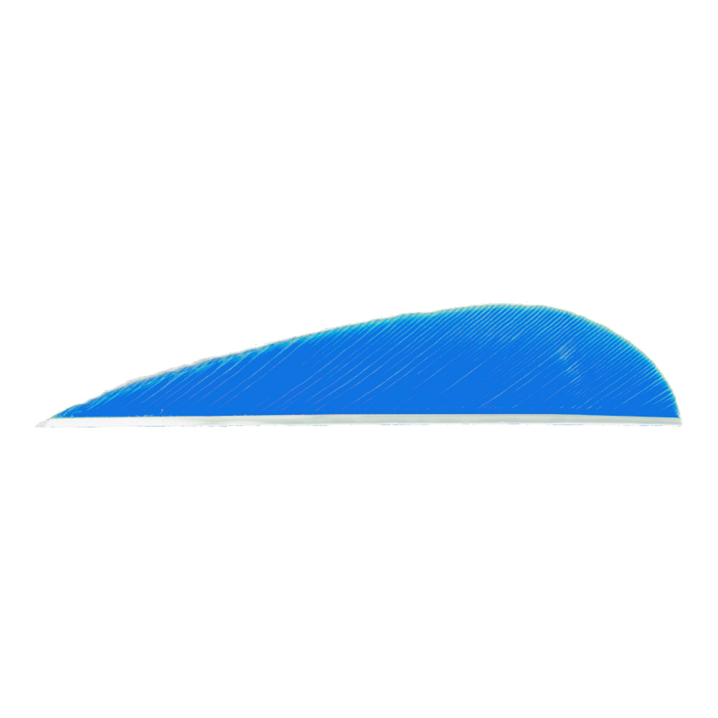 Trueflight 11207 Parabolic Feathers Blue 3" RW 100 Pack