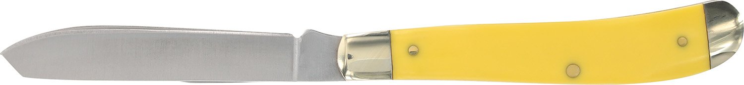 Old Timer 1180011 Gunstock Trapper 3" Stainless Steel Blade Yellow Handle