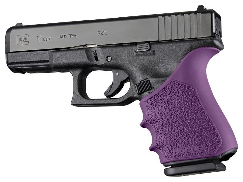 Buy Hogue 17056 HandAll Beavertail Grip Sleeve Fits Glock 19/23/32/38 Purple online