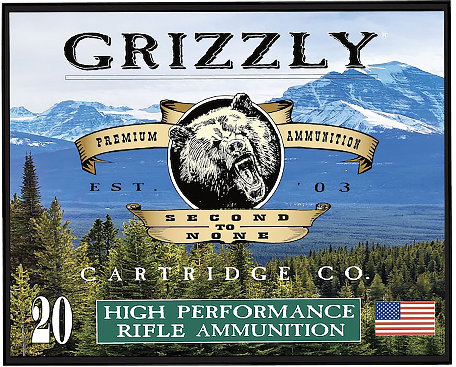 Grizzly GC357M15 357Mag 148gr FMJ Flat Point Ammo, 20/Box - GRIZZLY - .357 Mag