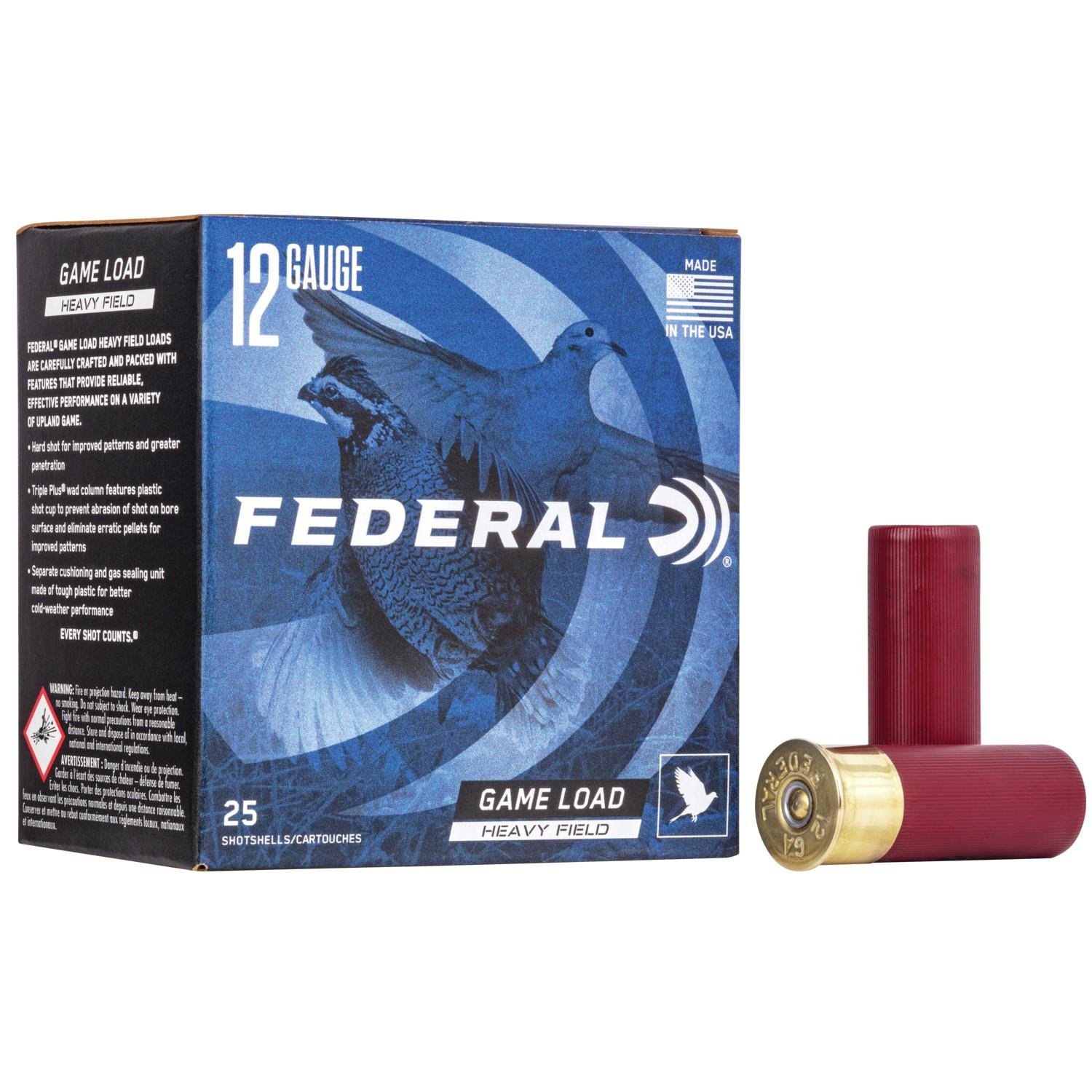 Federal H1238 Game-Shok Heavy Field 12Gauge 2.75" 1 1/8oz 8Shot 25 Per - Federal Premium Ammunition - LEAD