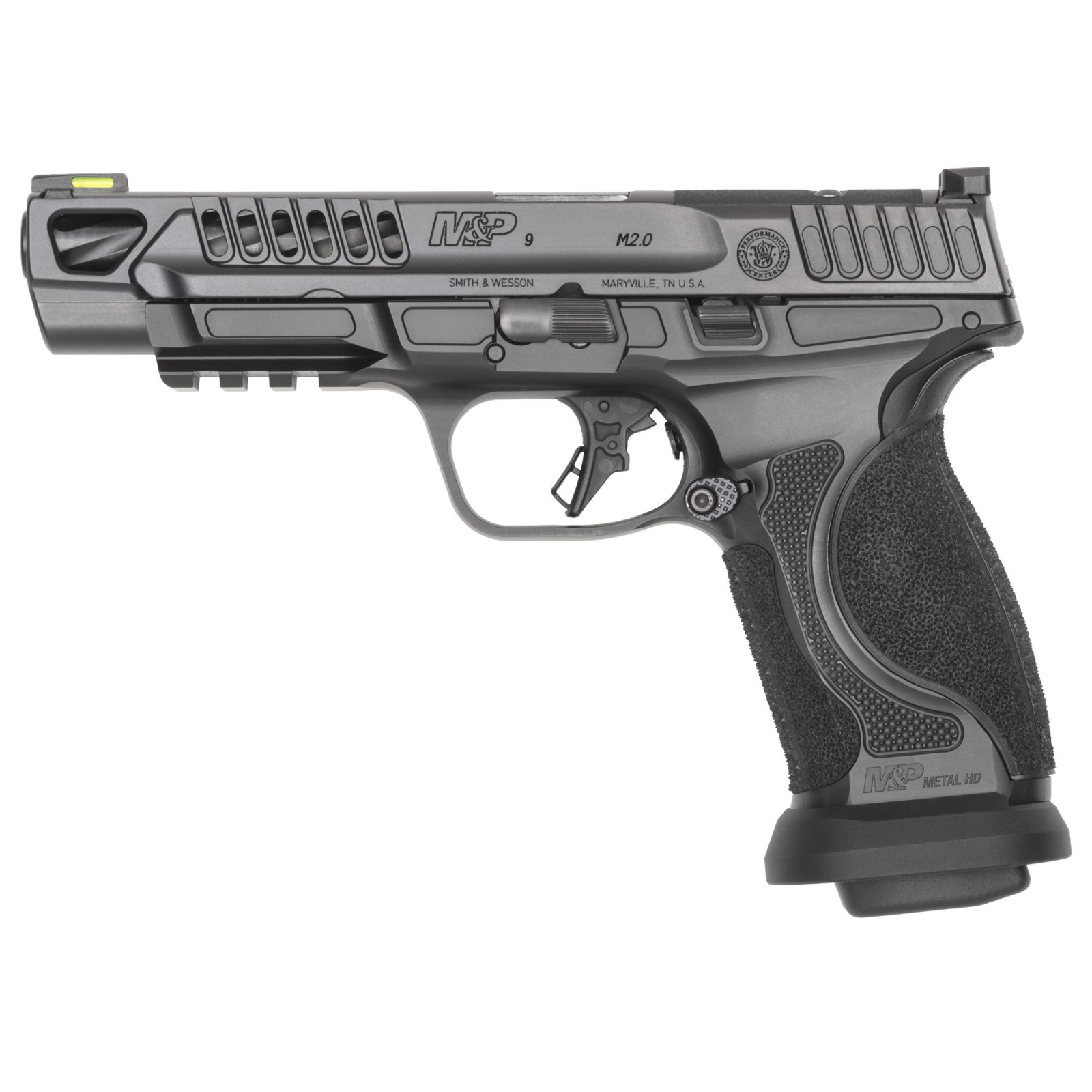 S&W M&P9 M2.0 COMPETITOR HD 5" 9MM 4-17-RD NO SAFETY BLACK - Smith & Wesson - 9mm