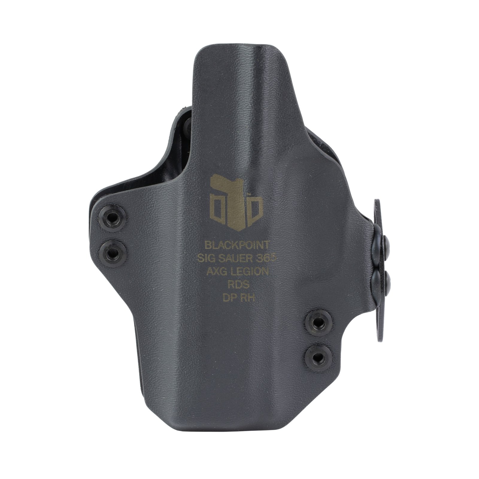 BlackPoint Tactical 171991 Dual Point IWB Holster Sig P365 AXG Black Kydex - BlackPoint Tactical