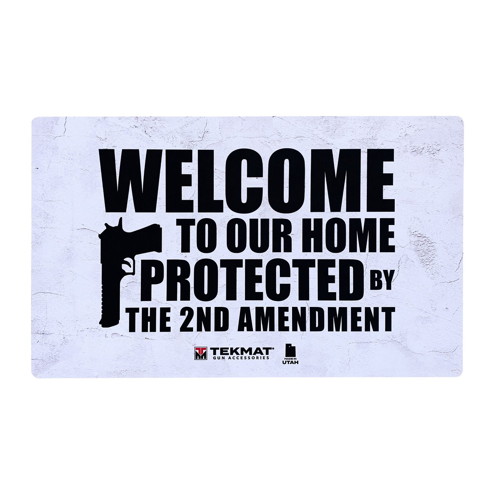 TekMat TEK422AMENDMENT 2nd Amendment Door Mat 25"x42" Rubber White/Black - TekMat