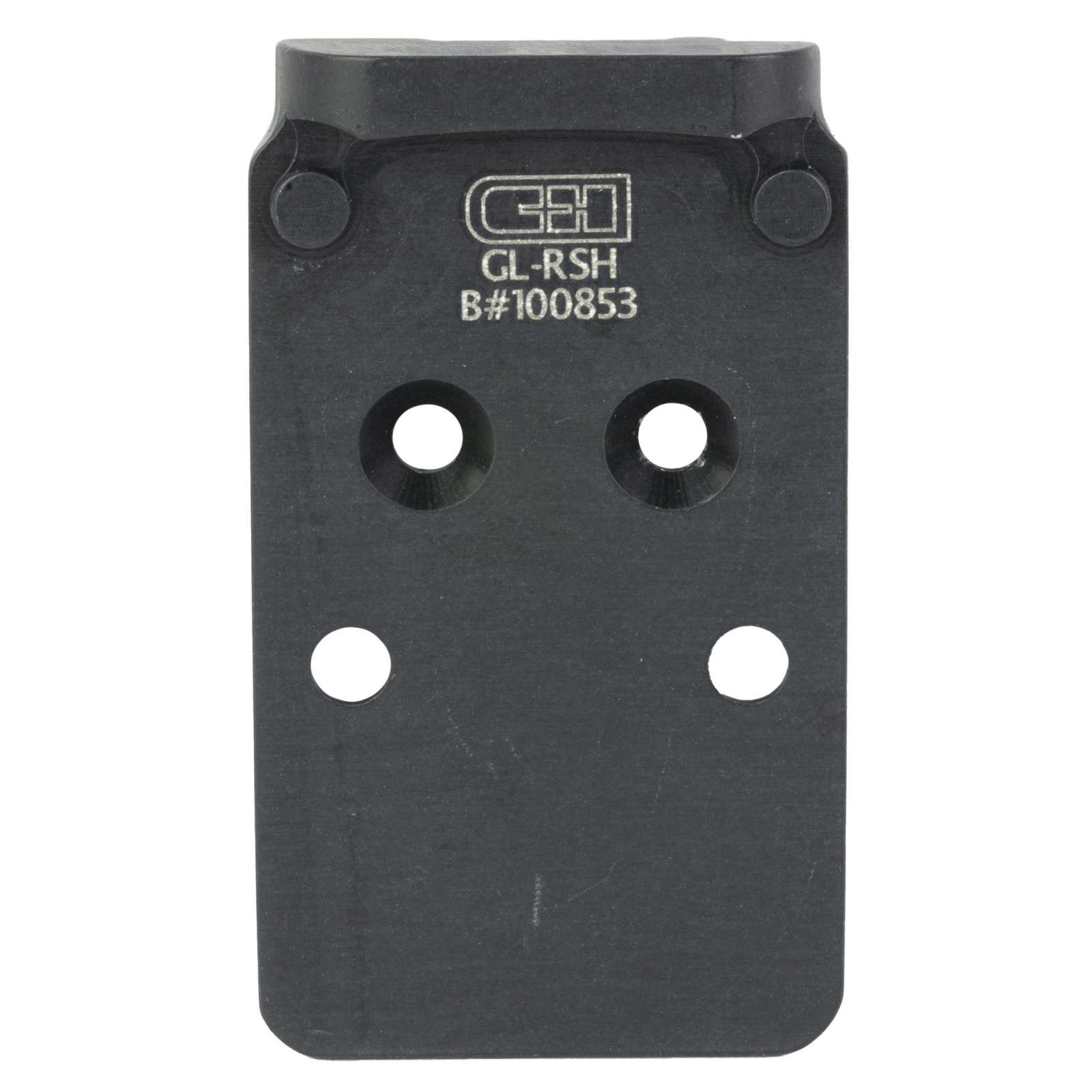 C&H Precision V4 Optic Mounting Plate Glock MOS Black Anodized