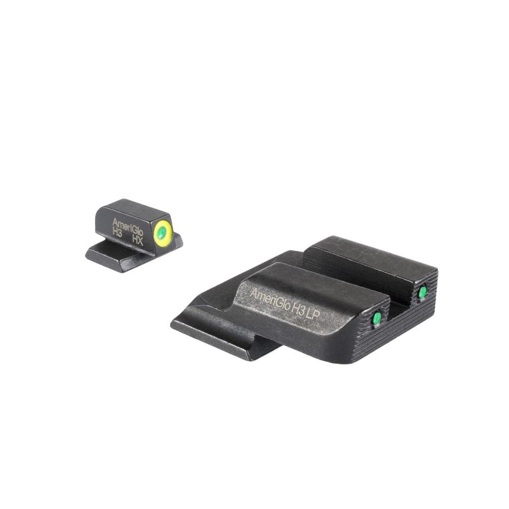 AmeriGlo SW-822 Trooper Tritium Sight Set for S&W M&P Shield Green - Ameriglo