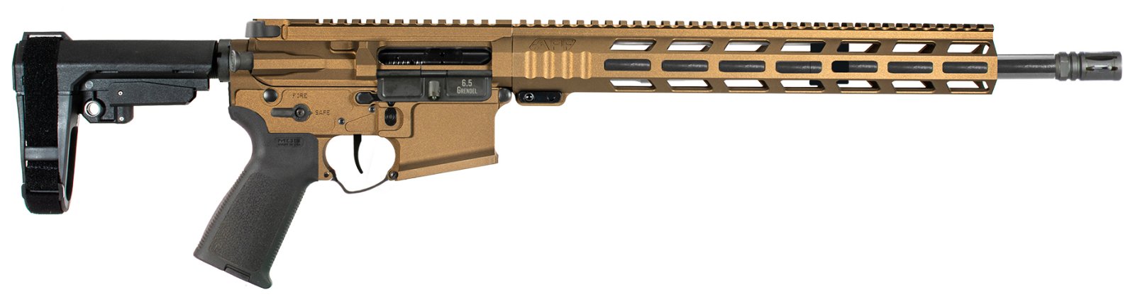 Alex Pro P132BB 6.5 Grendel Pistol 14.5" Burnt Bronze M-LOK Nitride Barrel