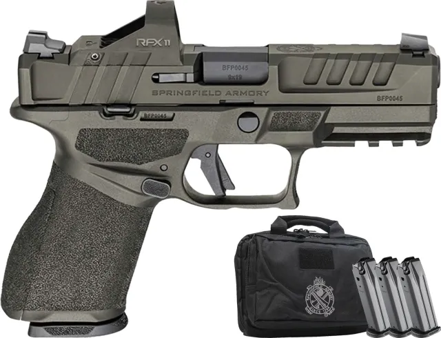 Springfield Armory USA Echelon 9mm Luger 10+1 4.000 Green Ultra High Impact Polymer - Springfield Armory - 9mm for sale at TheGunDock