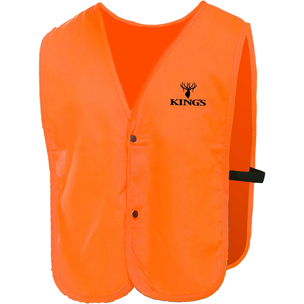 Kings KBZ410-BZ-LXL Hunting Vest Blaze Orange L/XL Elastic Straps