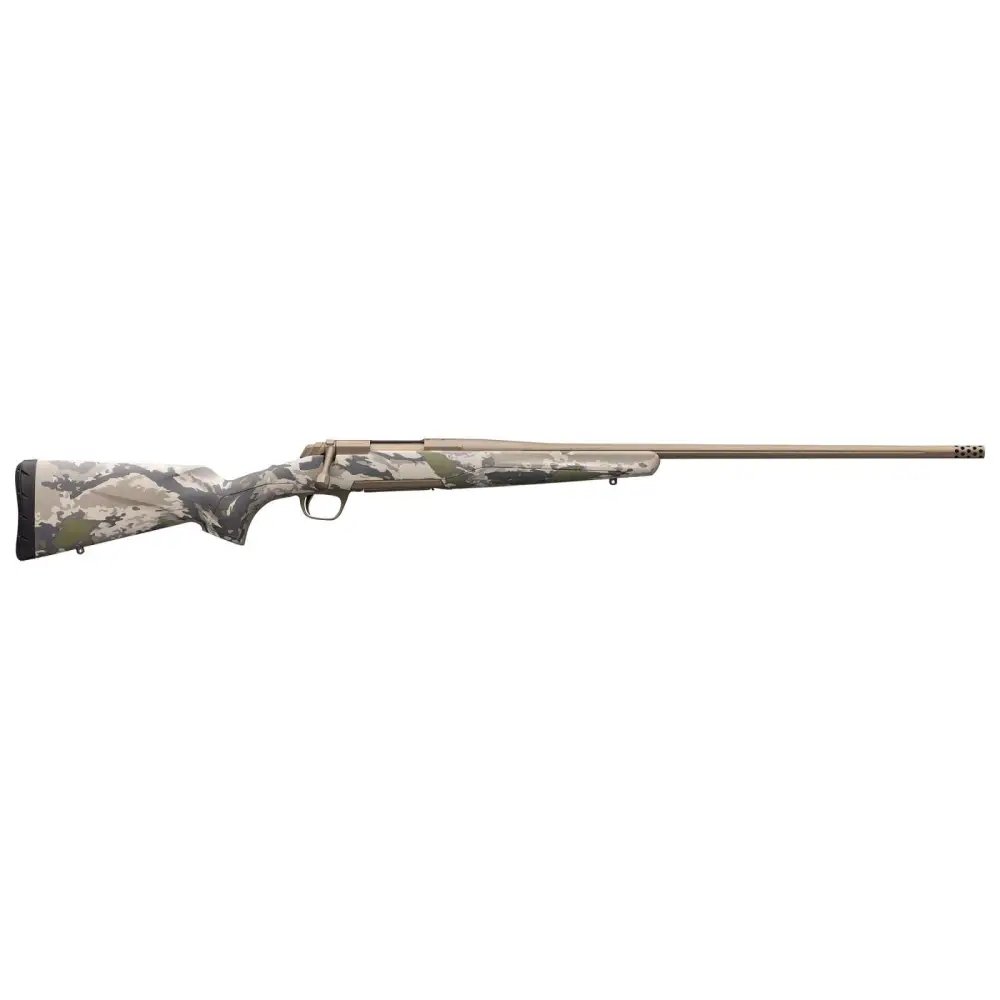 Browning X-Bolt Speed 7mm Rem Mag 3+1 26" Threaded Fluted Sporter, Smoked Bronze Barrel/Rec, Ovix Camo Stock w/Textured Grip Panels, Muzzle Brake - Browning - 7mm Rem Mag