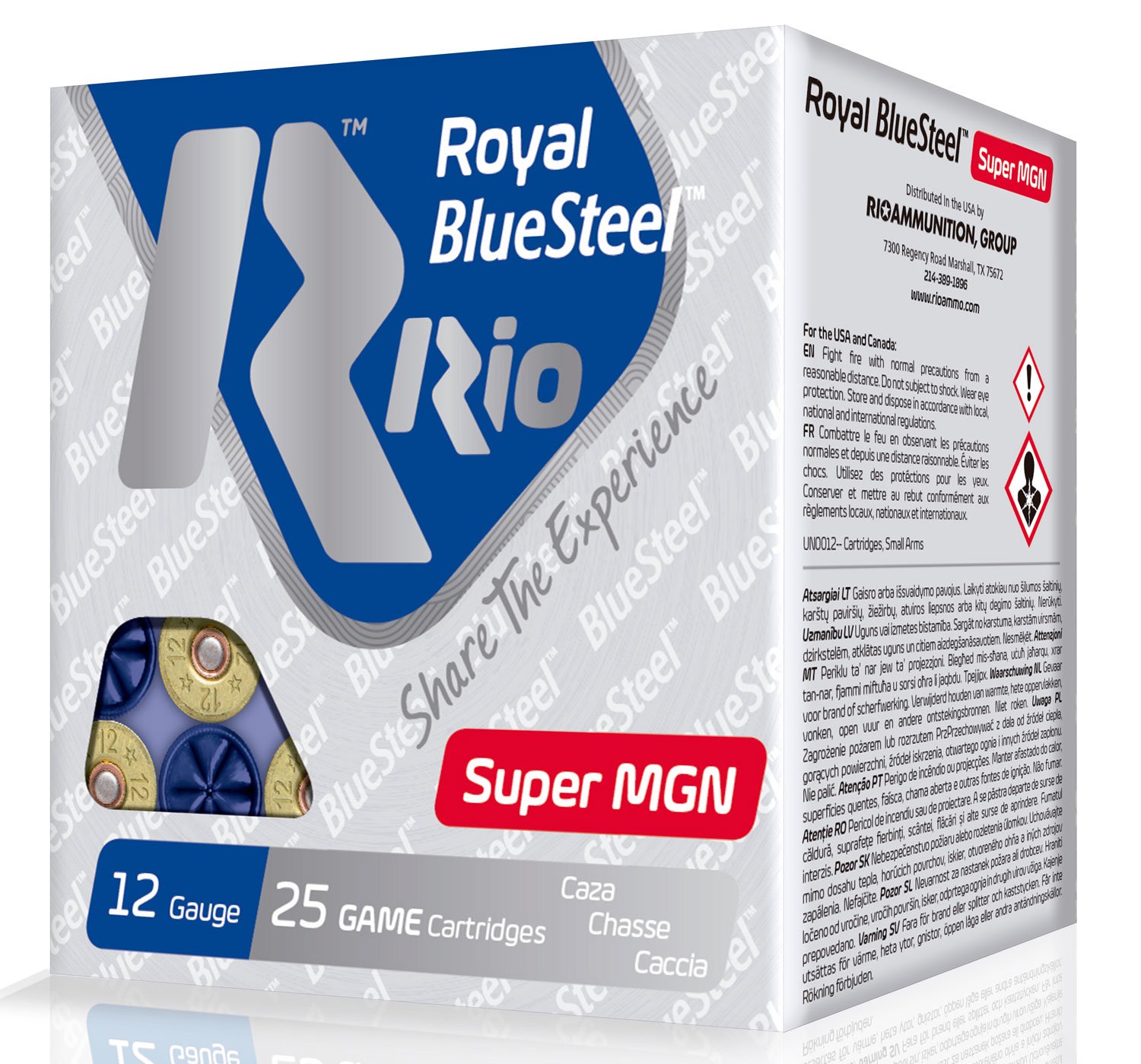 Rio RBSSM402 BlueSteel 12Ga 3.5" 1 3/8oz #2 Shot 1550fps 25/Box