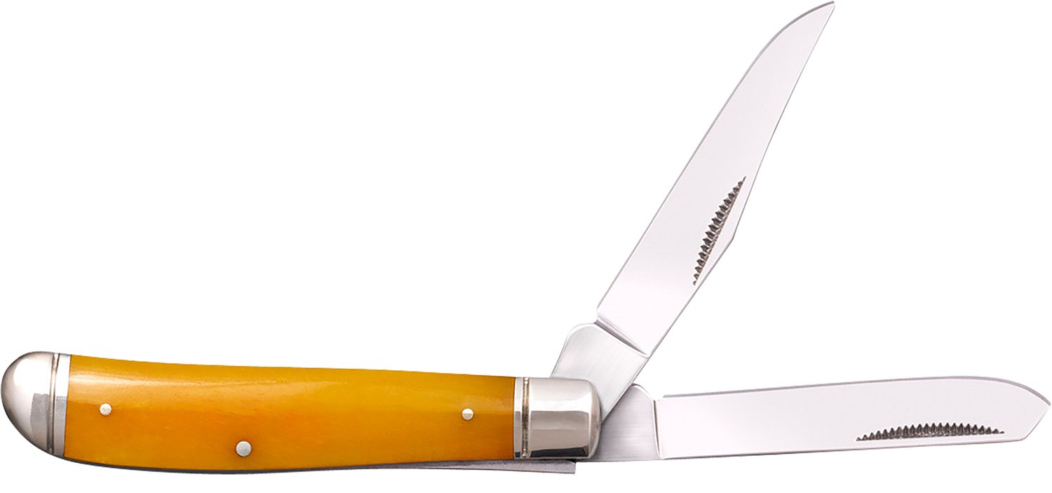 Cold Steel CSFLMTRPRY Trapper Mini 2.60"/2.70" 3Cr13MoV SS Yellow Bone
