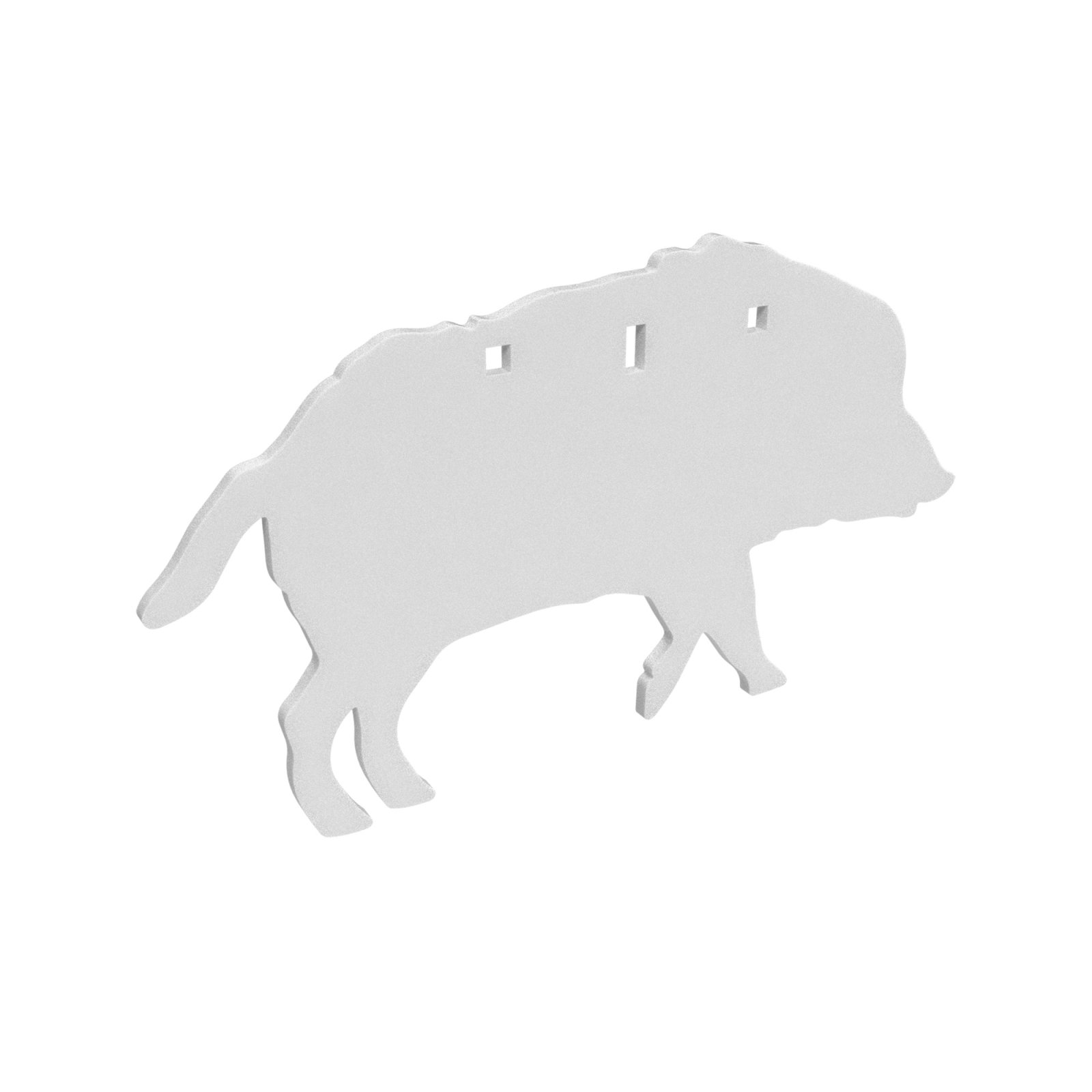 Birchwood Casey BC-47709 AR500 3/8" Boar Silhouette Target 21" White - Birchwood Casey